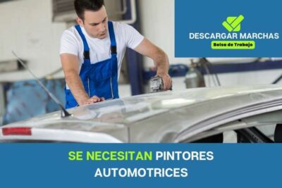 SE NECESITAN Pintores automotrices