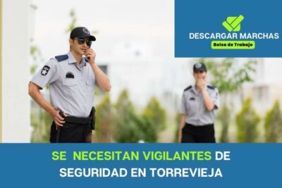 Se necesitan vigilantes DE seguridad en torrevieja