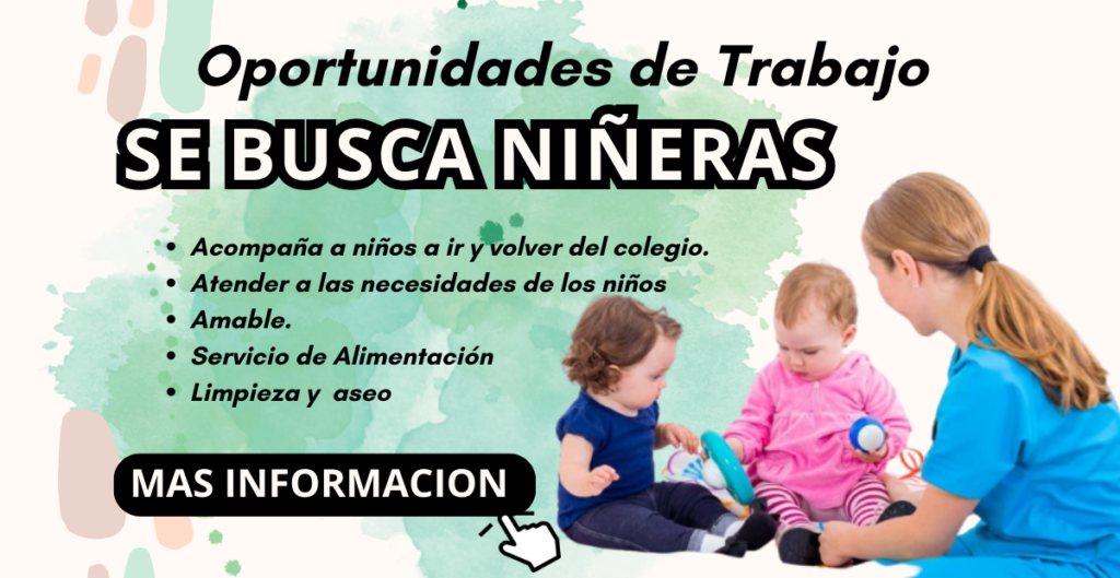 trabajo para cuidar niños