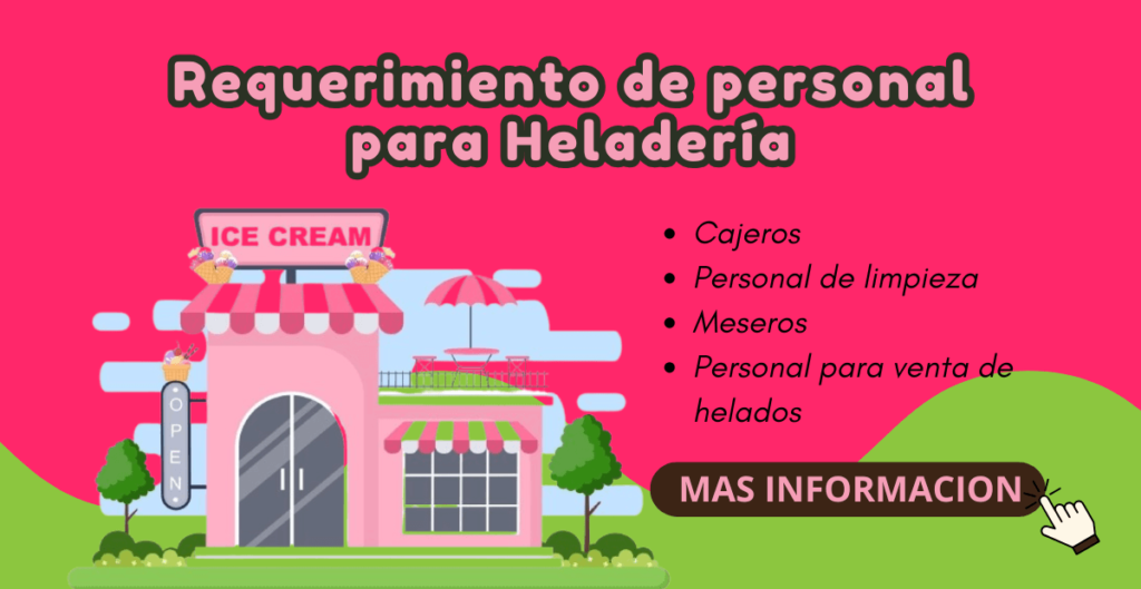 trabajo en heladerías